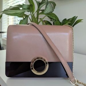 Bulgari Beige and Black Crossbody Bag